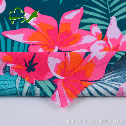Cheap sale custom woven hawaiian print rayon fabric for dress